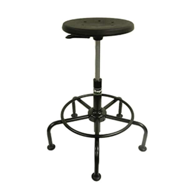 Shopsol Stool Polyurethane Round Seat 22 In to 32 In Seat Ht. Welded Footring Tubular Base 300 lbs. Seat Cap 1010888 - main
